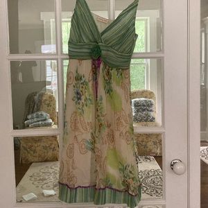 Sz S Fashion Spy Colorful Strapy Dress.